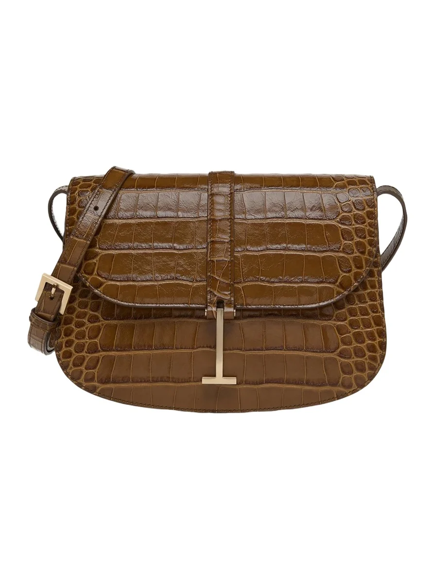 Tom Ford Kara Small Croc-Embossed Leather Crossbody Bag