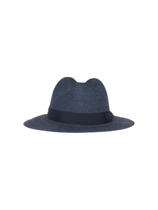 Giorgio Armani Men's Jute Ribbon-Band Fedora Hat