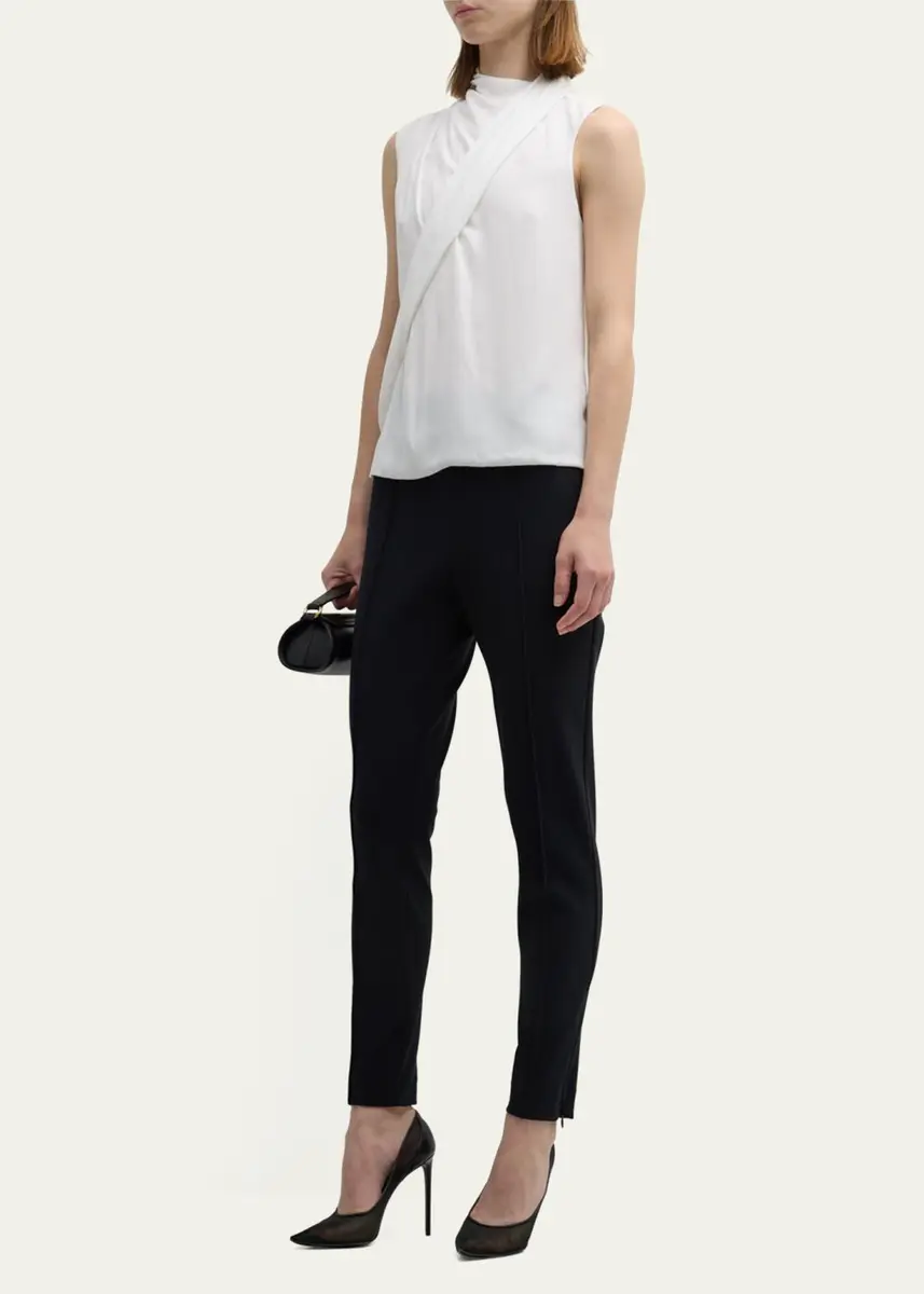 Giorgio Armani Silk Cross-Front Blouse | Thumbnail 2