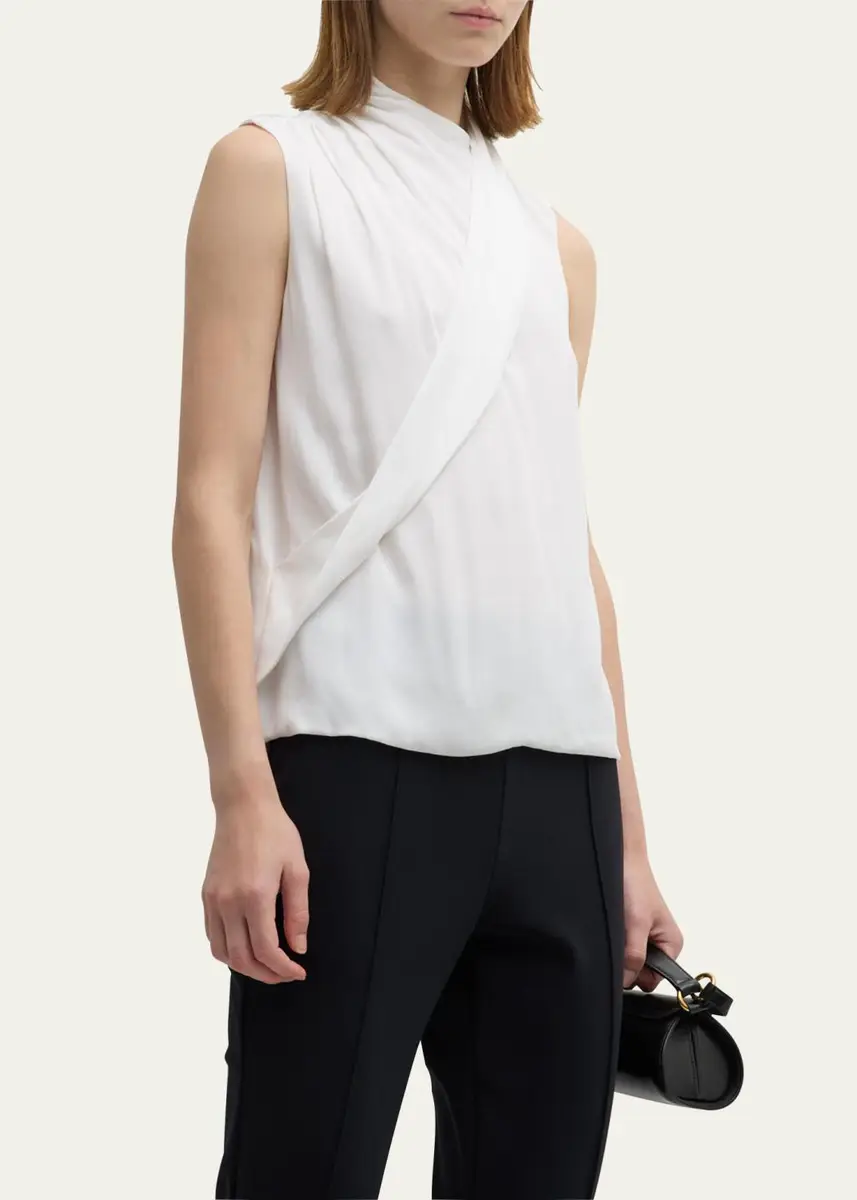 Giorgio Armani Silk Cross-Front Blouse | Thumbnail 4