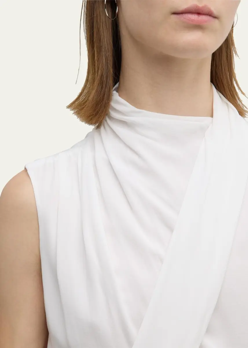 Giorgio Armani Silk Cross-Front Blouse | Thumbnail 5