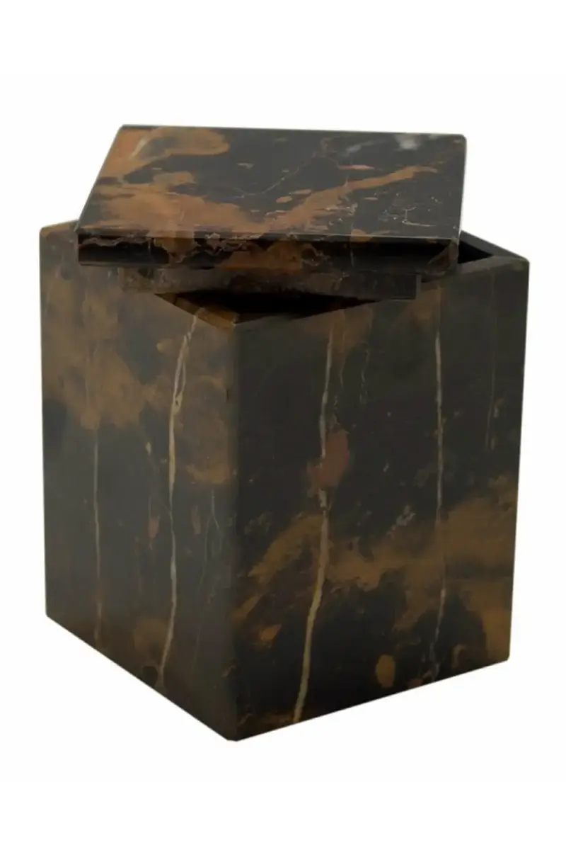 Marble Crafter Myrtus Collection Black And Gold Marble Canister | Thumbnail 2