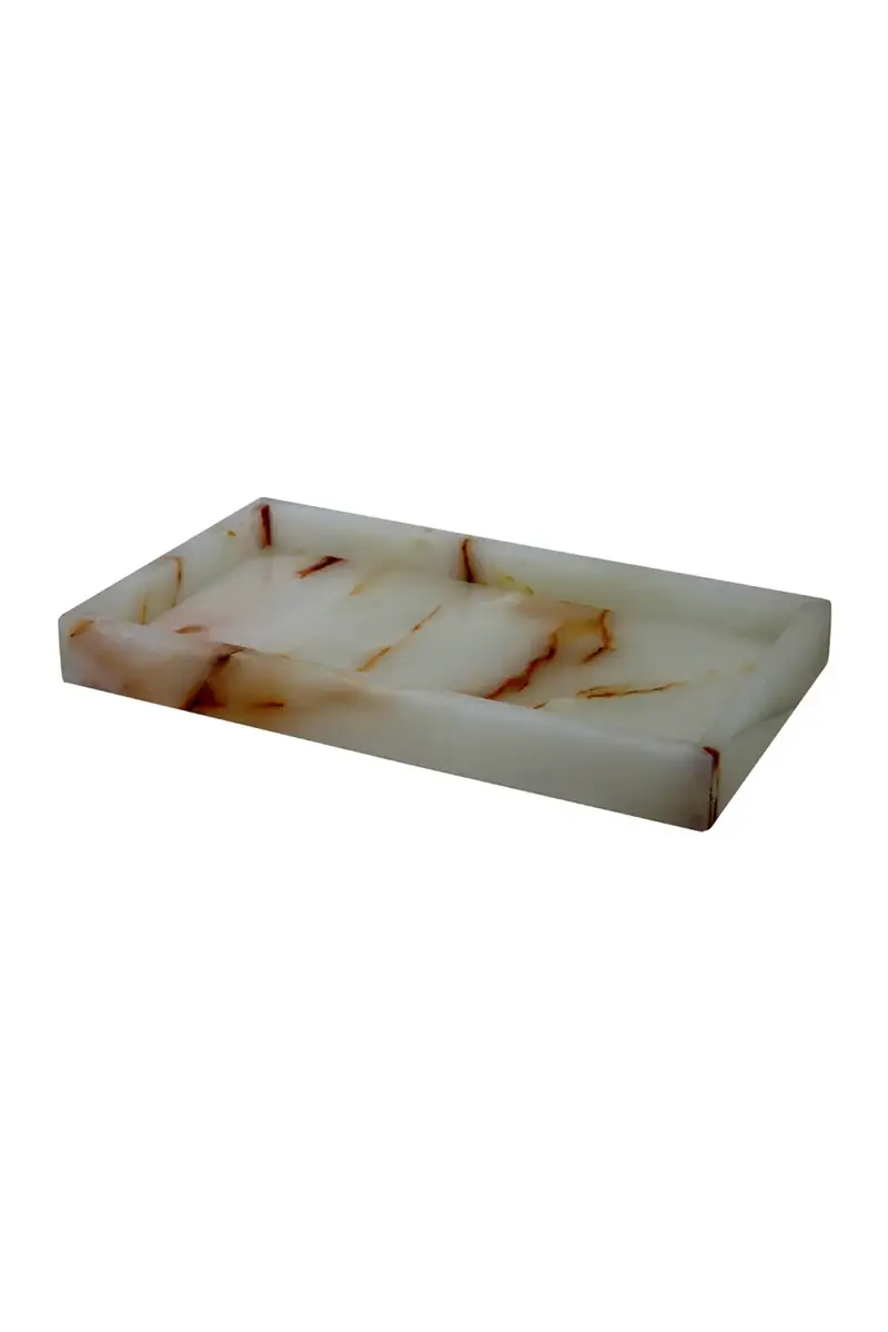 Marble Crafter Myrtus Collection Light Green Onyx Vanity Tray | Thumbnail 2