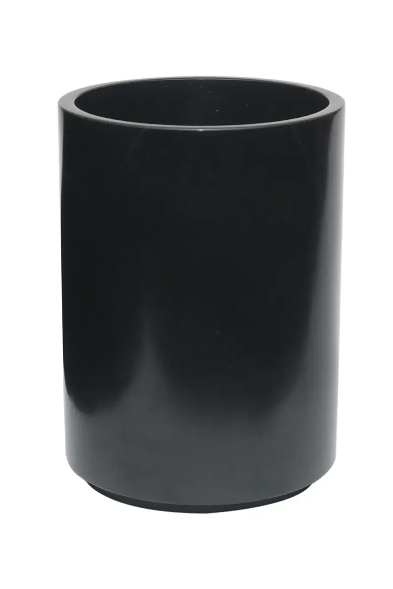 Marble Crafter Eris Collection Jet Black Wastebasket with Liner | Thumbnail 2