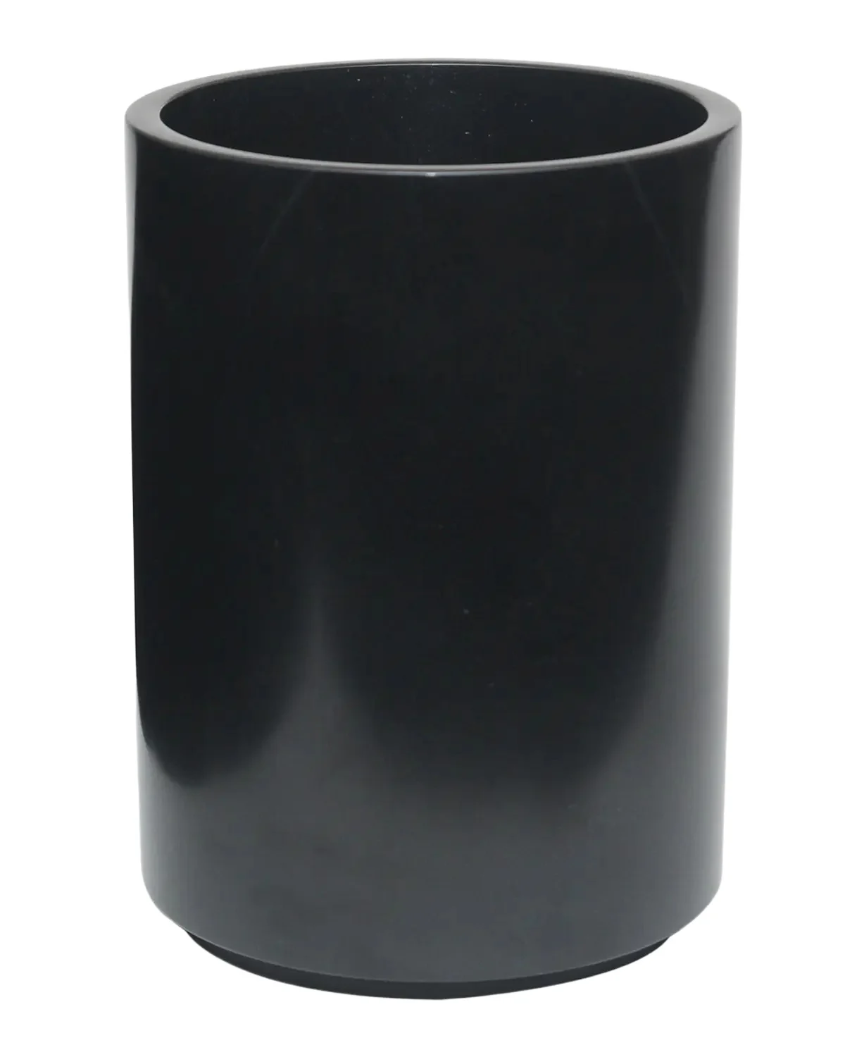 Marble Crafter Eris Collection Jet Black Wastebasket with Liner