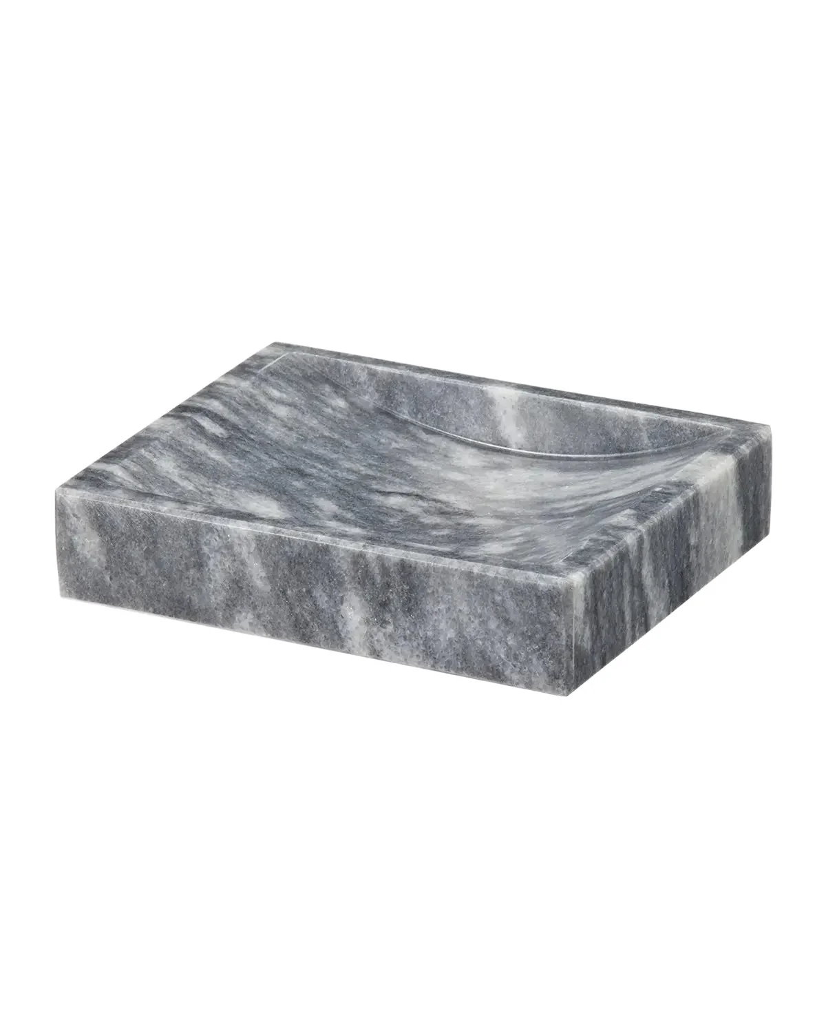 Marble Crafter Myrtus Collection Square Cloud Gray Soap Dish