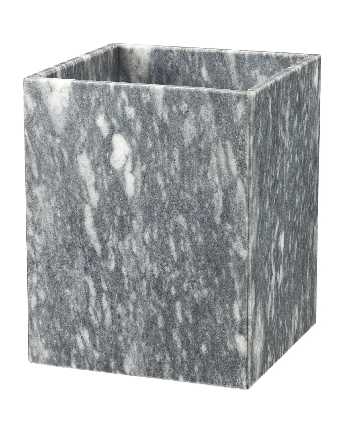 Marble Crafter Myrtus Collection Square Cloud Gray Wastebasket w/ Liner