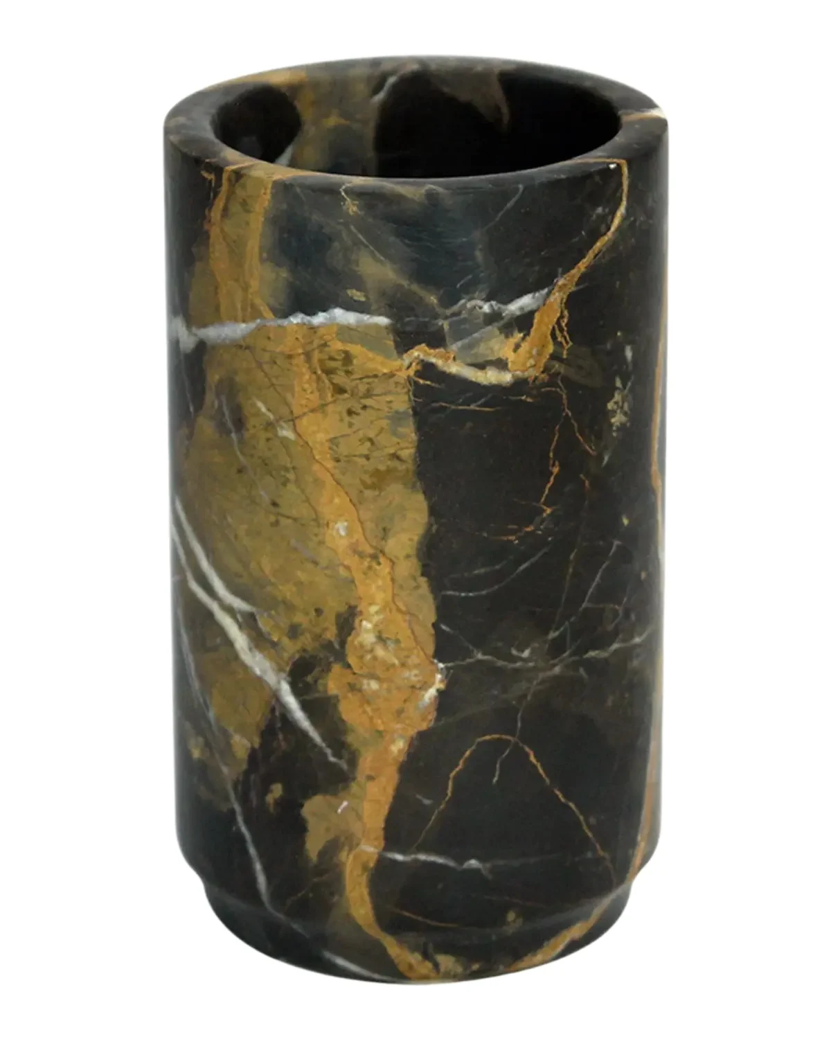 Marble Crafter Eris Collection Black And Gold Marble Tumbler