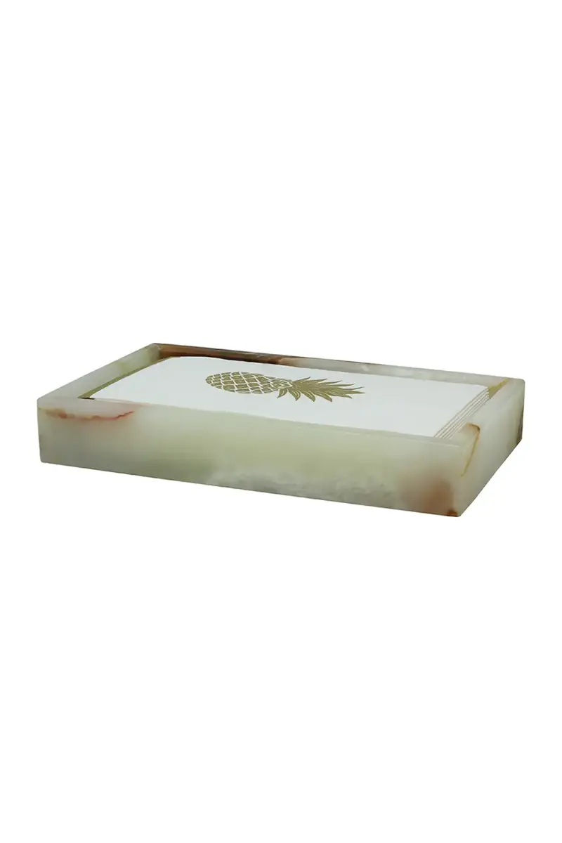 Marble Crafter Eris Collection Light Green Onyx Guest Towel Tray | Thumbnail 2