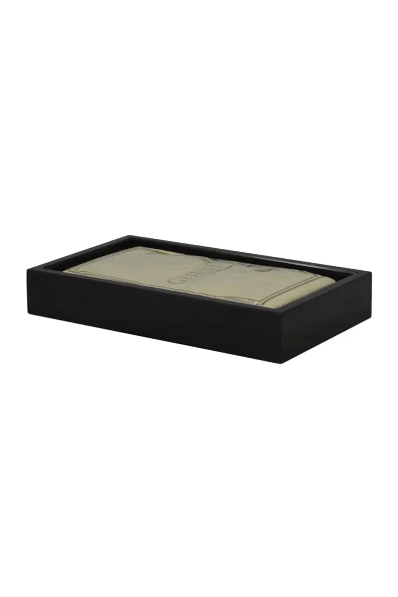 Marble Crafter Eris Collection Jet Black Marble Guest Towel Tray | Thumbnail 3