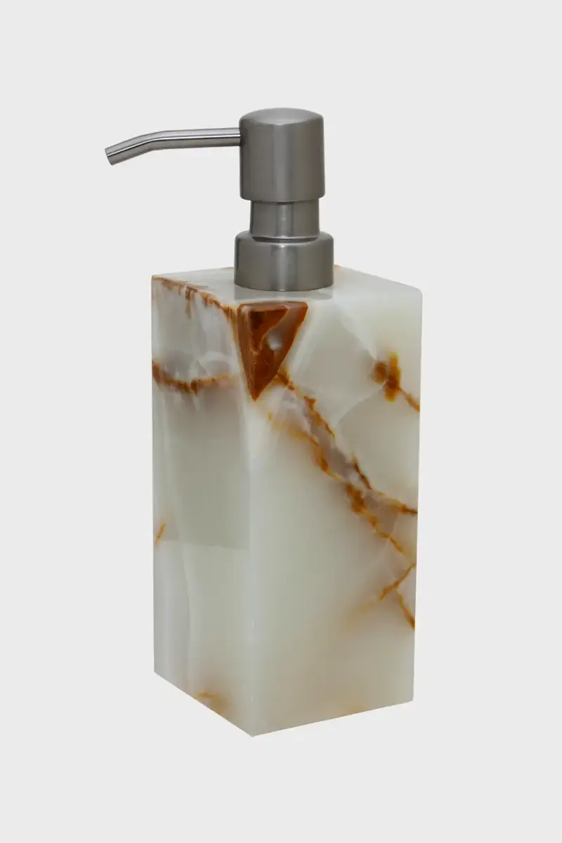 Marble Crafter Myrtus Collection Light Green Onyx Soap Dispenser | Thumbnail 2 Marble Crafter Myrtus Collection Light Green Onyx Soap Dispenser | Thumbnail 2