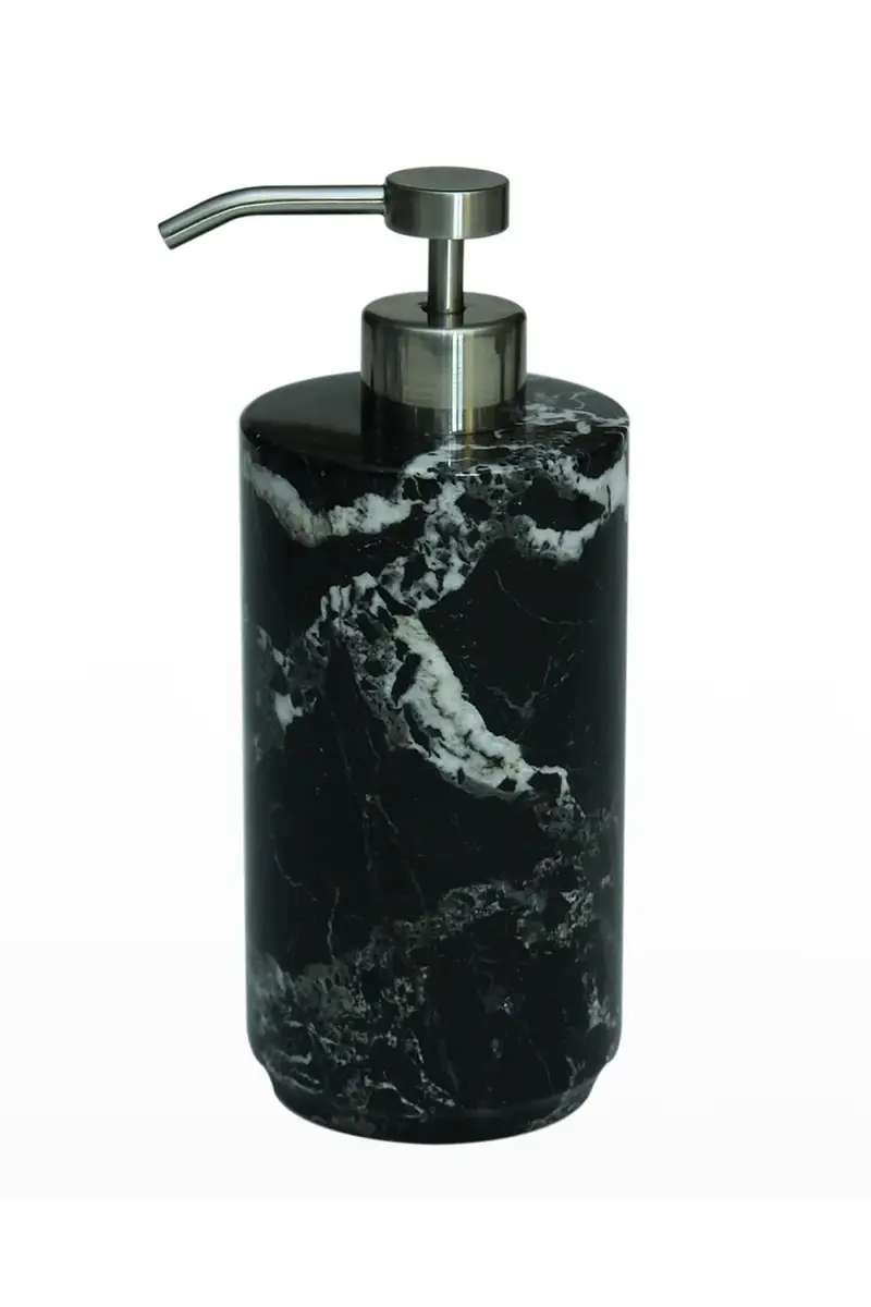 Marble Crafter Eris Collection Black Zebra Marble Soap Dispenser | Thumbnail 2