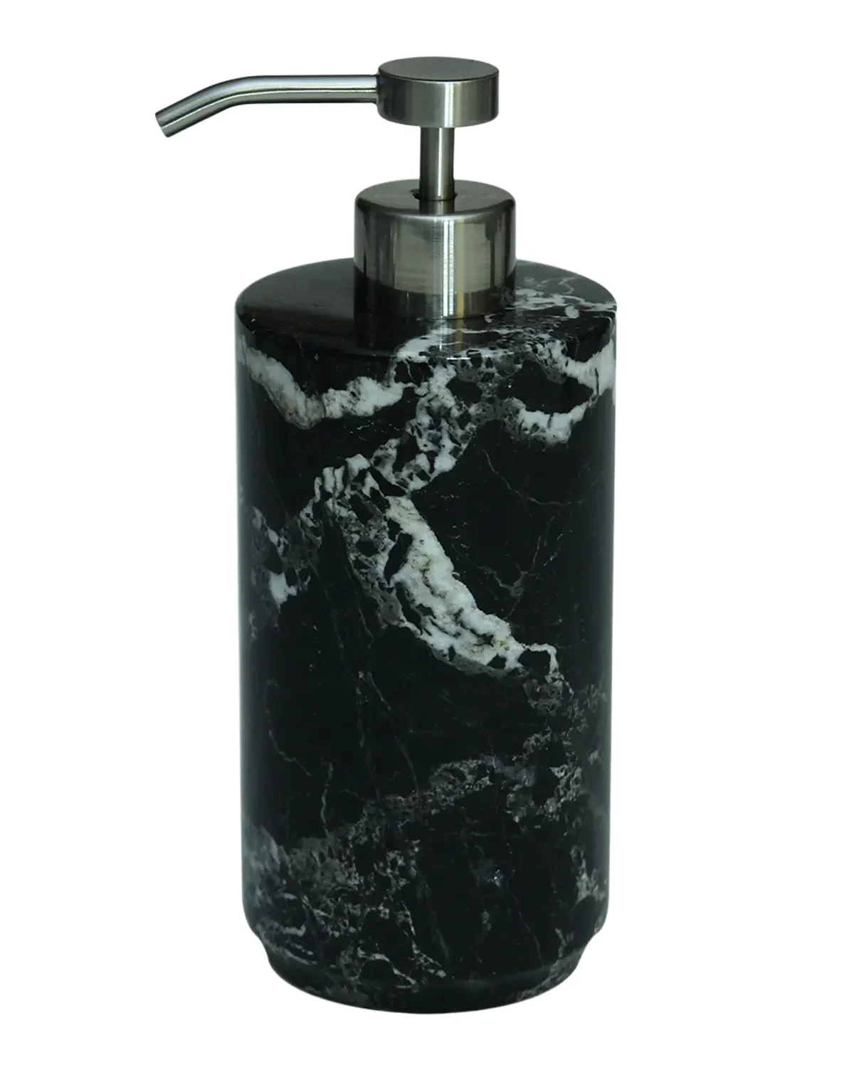 Marble Crafter Eris Collection Black Zebra Marble Soap Dispenser
