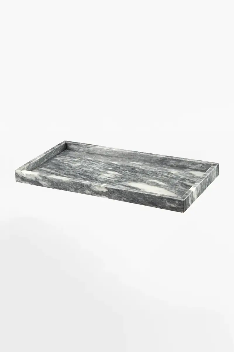 Marble Crafter Eris Collection Cloud Gray Large Vanity Tray | Thumbnail 2 Marble Crafter Eris Collection Cloud Gray Large Vanity Tray | Thumbnail 2