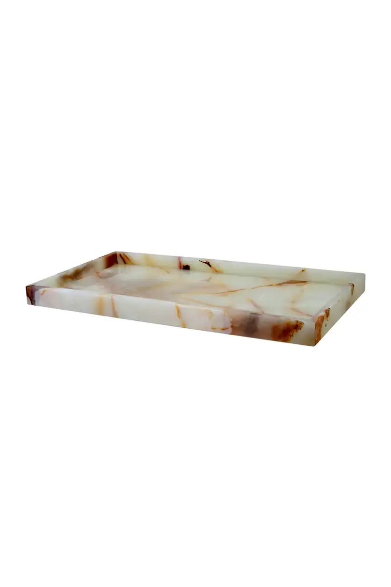Marble Crafter Myrtus Collection Light Green Onyx Vanity Tray | Thumbnail 2