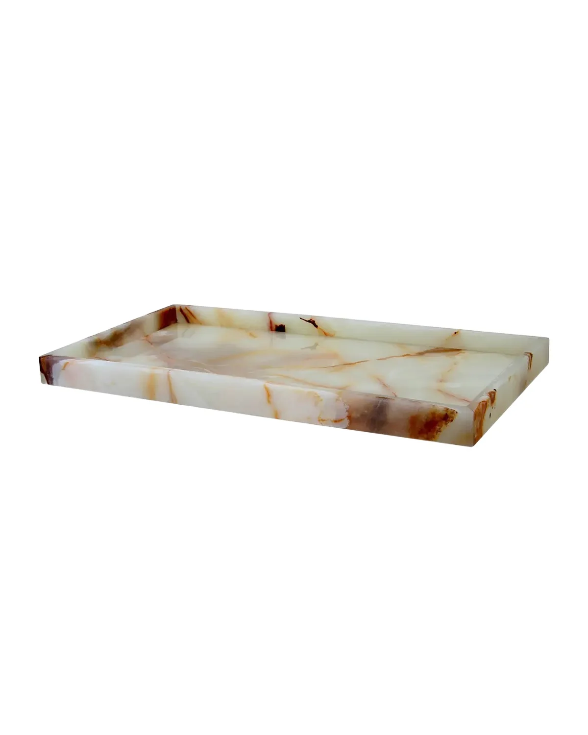 Marble Crafter Myrtus Collection Light Green Onyx Vanity Tray
