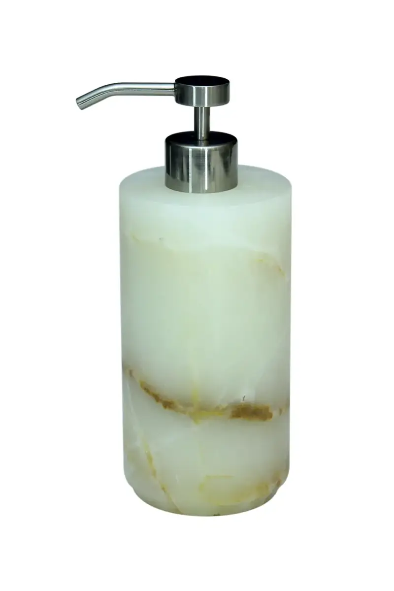 Marble Crafter Eris Collection Light Green Onyx Soap Dispenser | Thumbnail 2