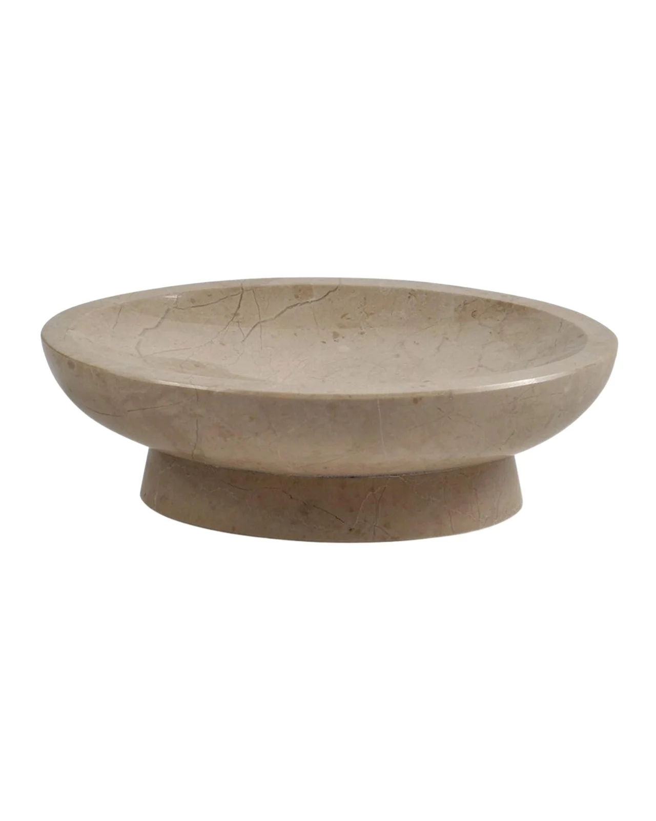 Marble Crafter Myrtus Verona Beige Marble Oval Soap Dish