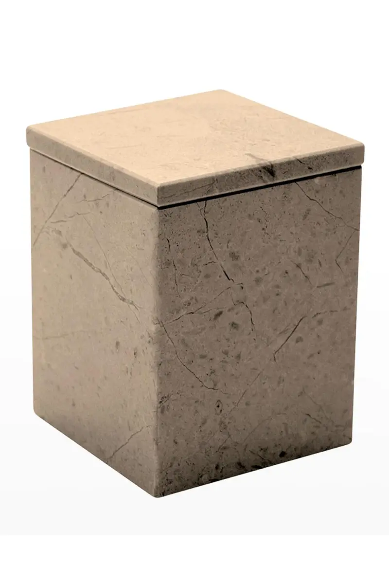Marble Crafter Myrtus Polished Verona Beige Marble Square Canister | Thumbnail 4 Marble Crafter Myrtus Polished Verona Beige Marble Square Canister | Thumbnail 4