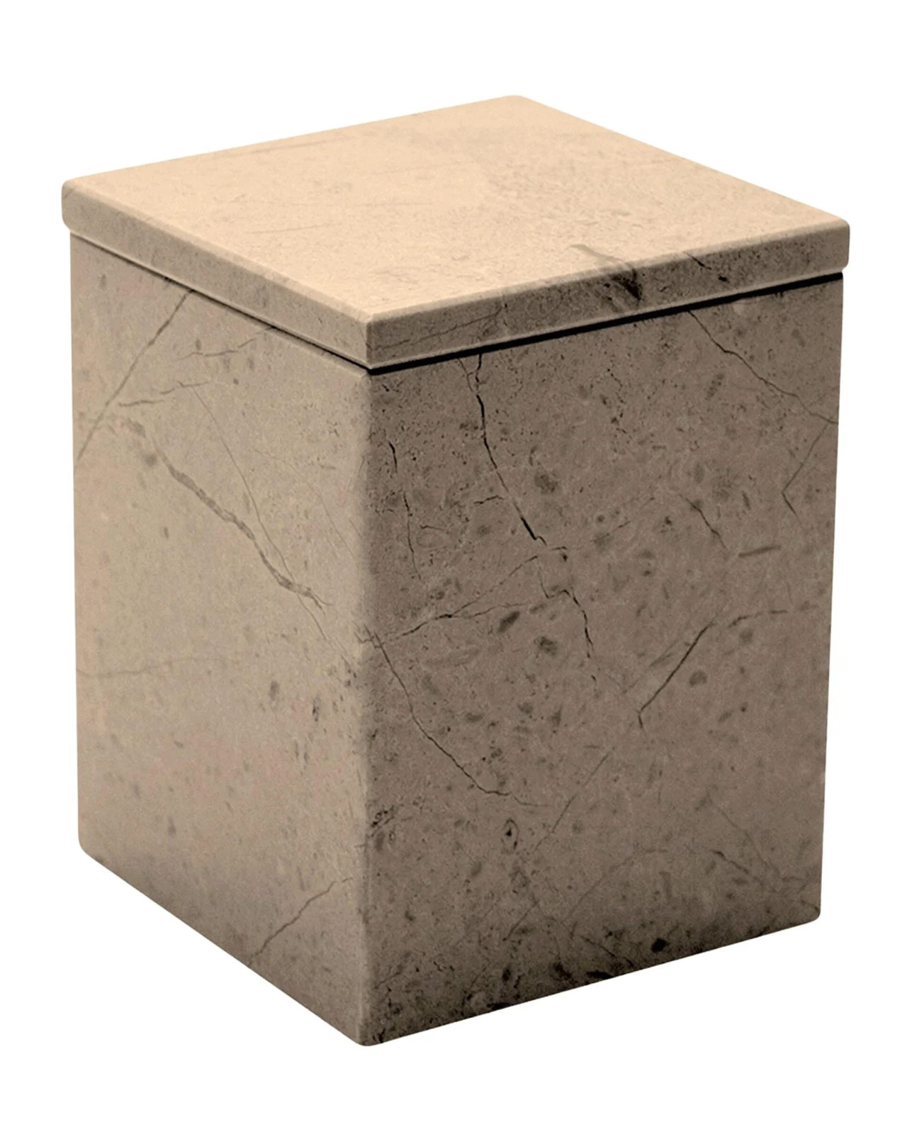 Marble Crafter Myrtus Polished Verona Beige Marble Square Canister