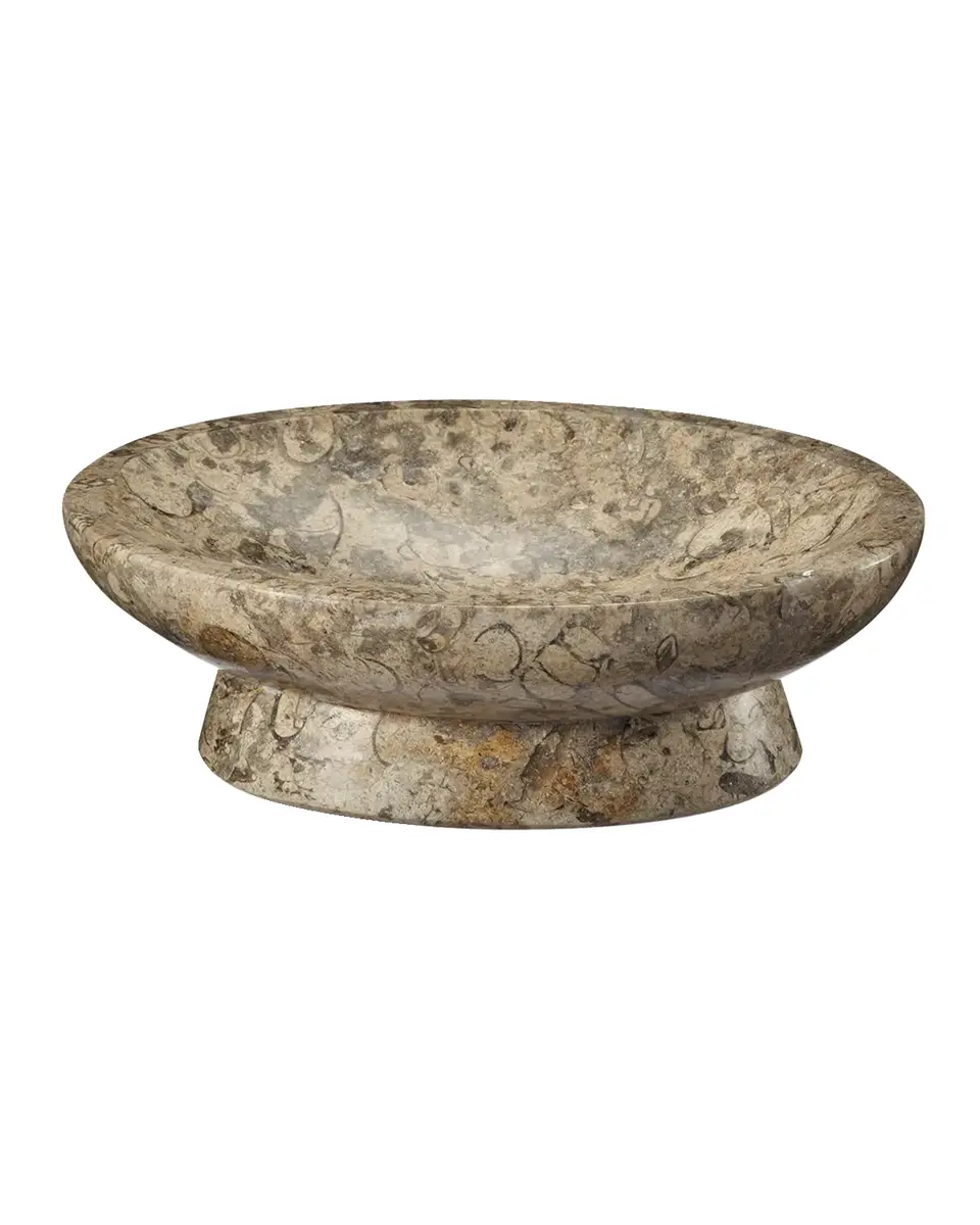 Marble Crafter Fossil Stone Oval Soap Dish | Thumbnail 2