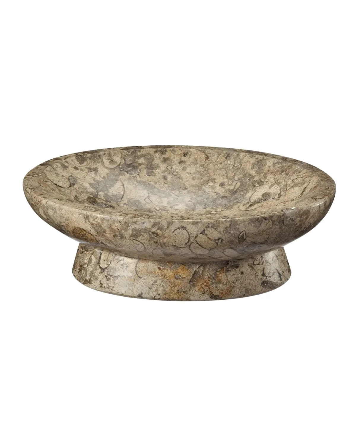 Marble Crafter Fossil Stone Oval Soap Dish