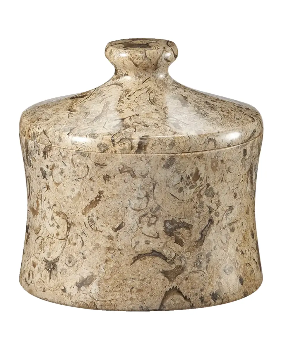 Marble Crafter Fossil Stone 4"Dia. Cannister | Thumbnail 2