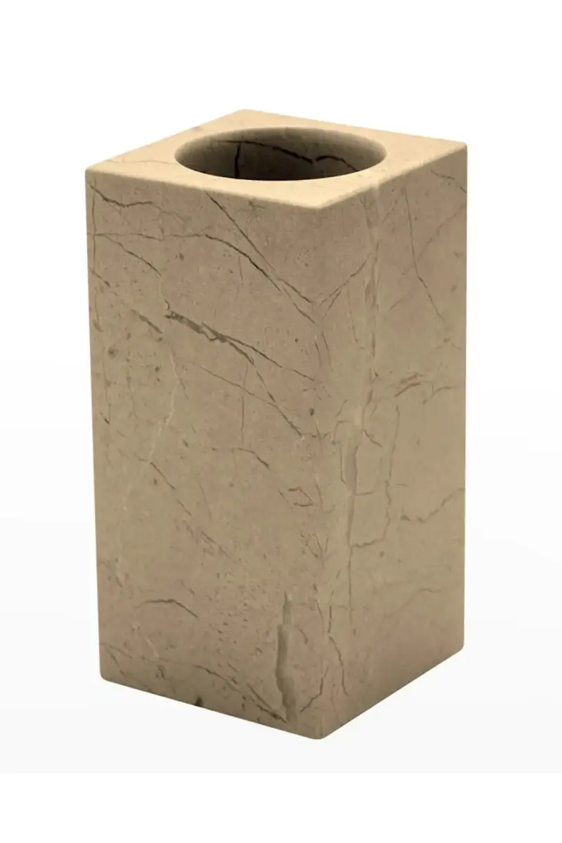 Marble Crafter Polished Square Verona Beige Marble Tumbler | Thumbnail 3 Marble Crafter Polished Square Verona Beige Marble Tumbler | Thumbnail 3