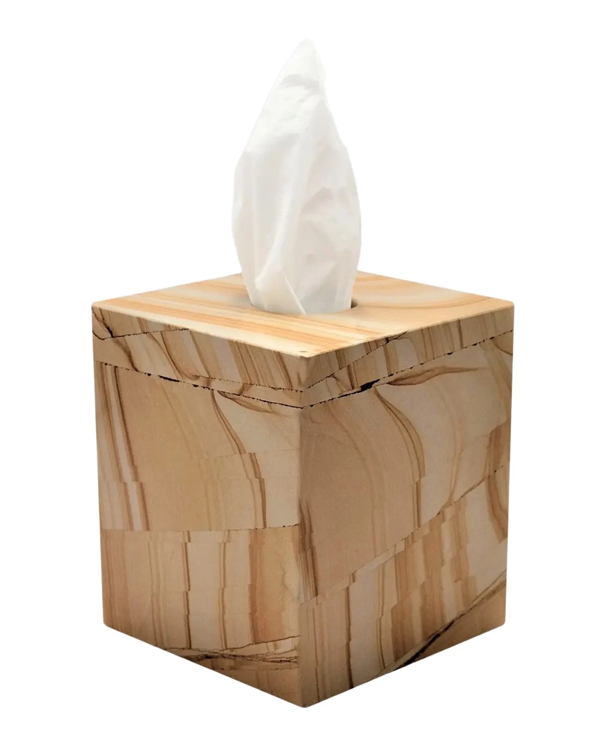 Marble Crafter Myrtus Square Tissue Box Holder