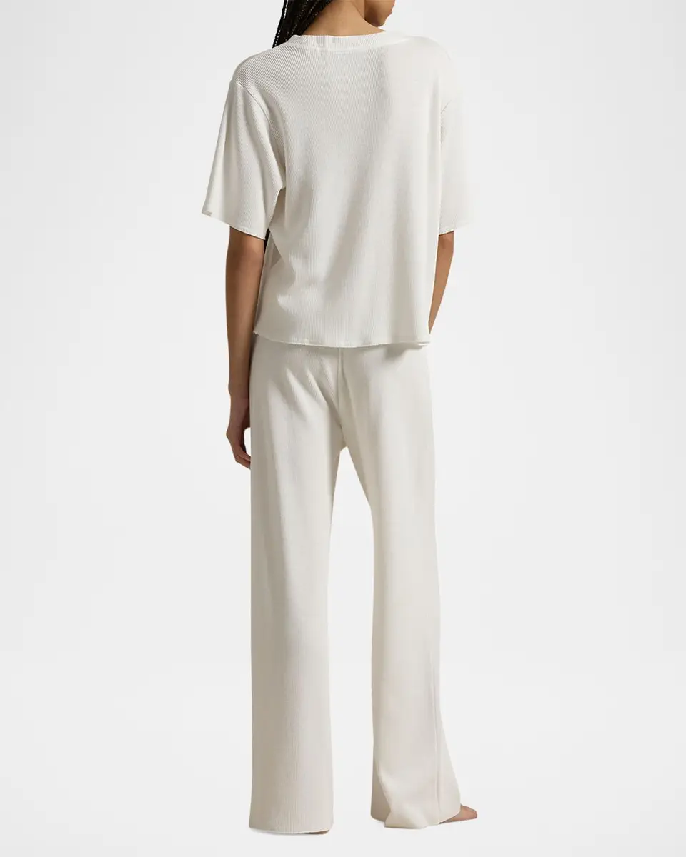 Polo Ralph Lauren Short-Sleeve Top Straight-Leg Pant Set | Thumbnail 3