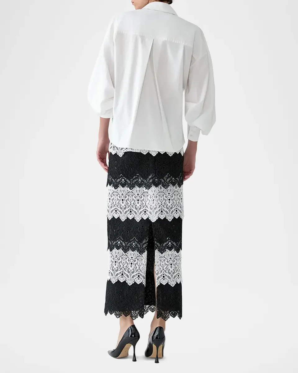 Carolina Herrera Isabella Balloon-Sleeve Cotton Button-Down Shirt | Thumbnail 3 Carolina Herrera Isabella Balloon-Sleeve Cotton Button-Down Shirt | Thumbnail 3