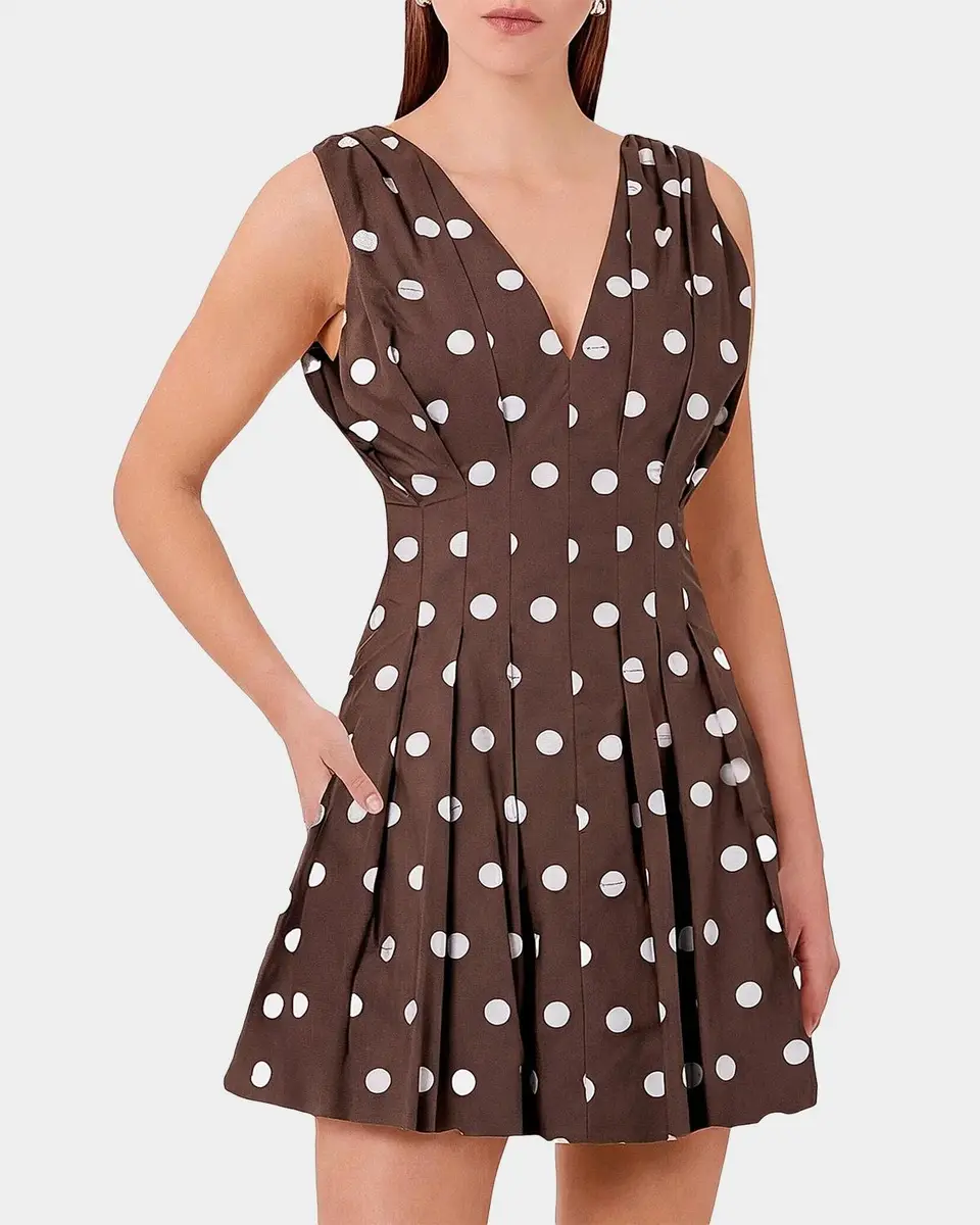 NICHOLAS Elvira Pleated Floral-Print Mini Dress | Thumbnail 4