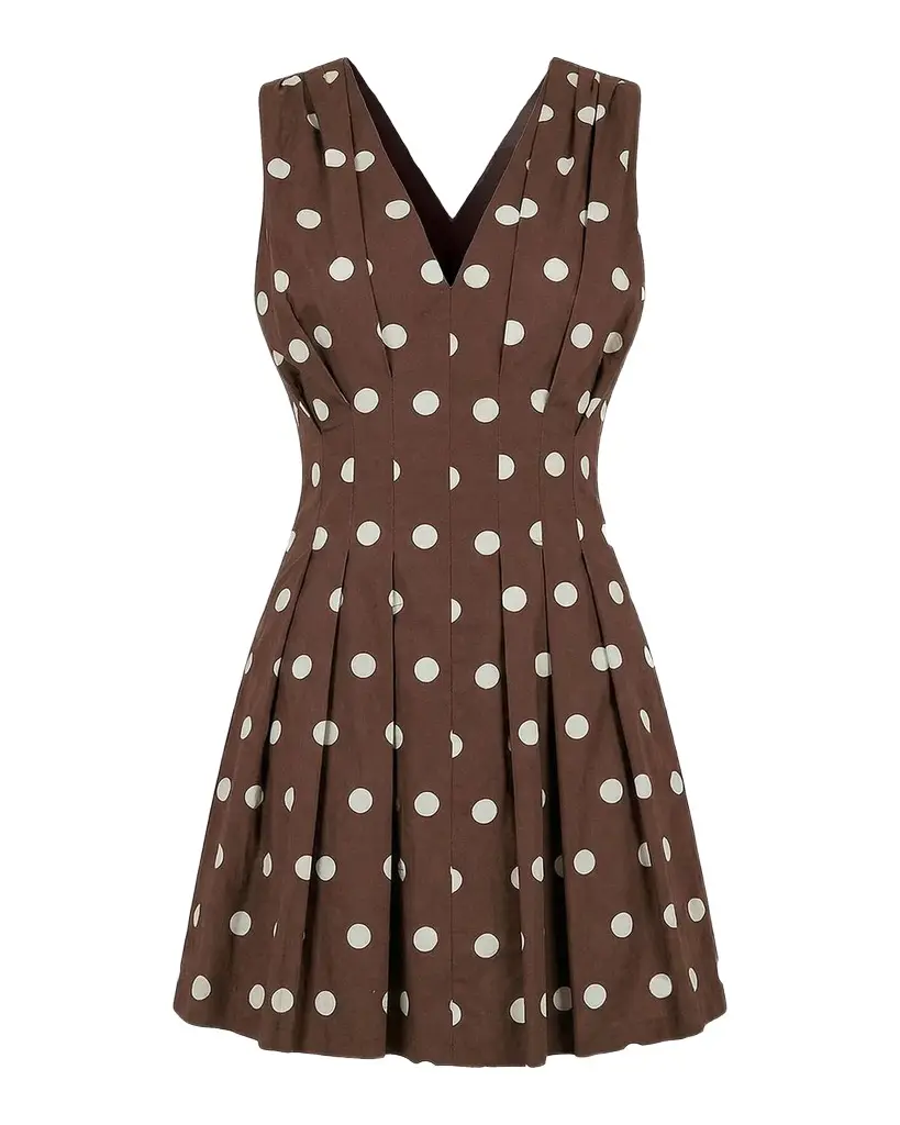 Elvira Pleated Floral-Print Mini Dress Elvira Pleated Floral-Print Mini Dress