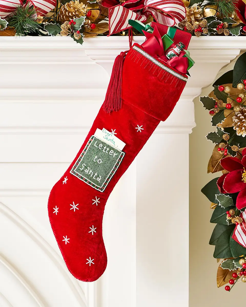 Sudha Pennathur Personalized Beaded Stocking Ornament | Thumbnail 2 Sudha Pennathur Personalized Beaded Stocking Ornament | Thumbnail 2
