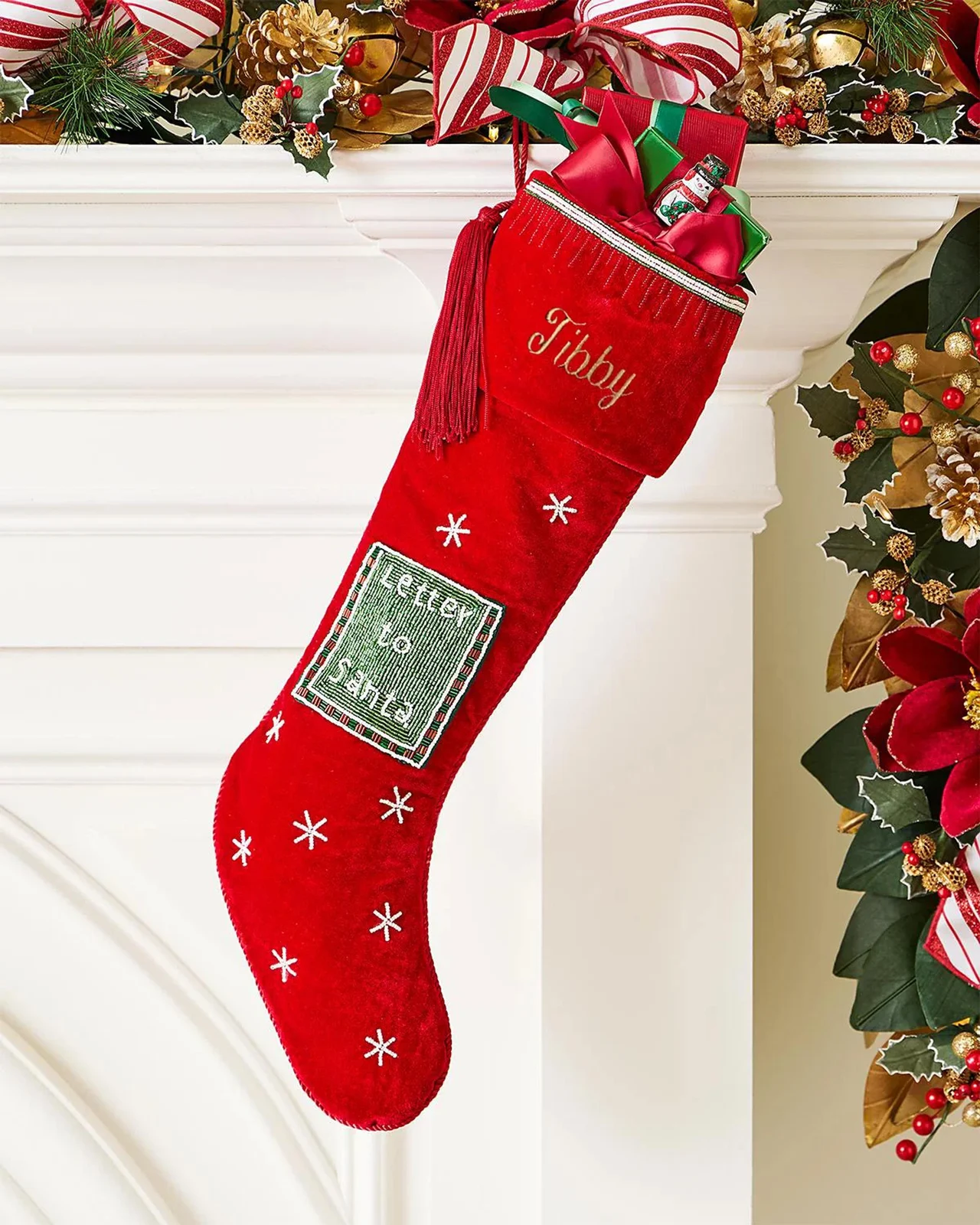 Sudha Pennathur Personalized Beaded Stocking Ornament