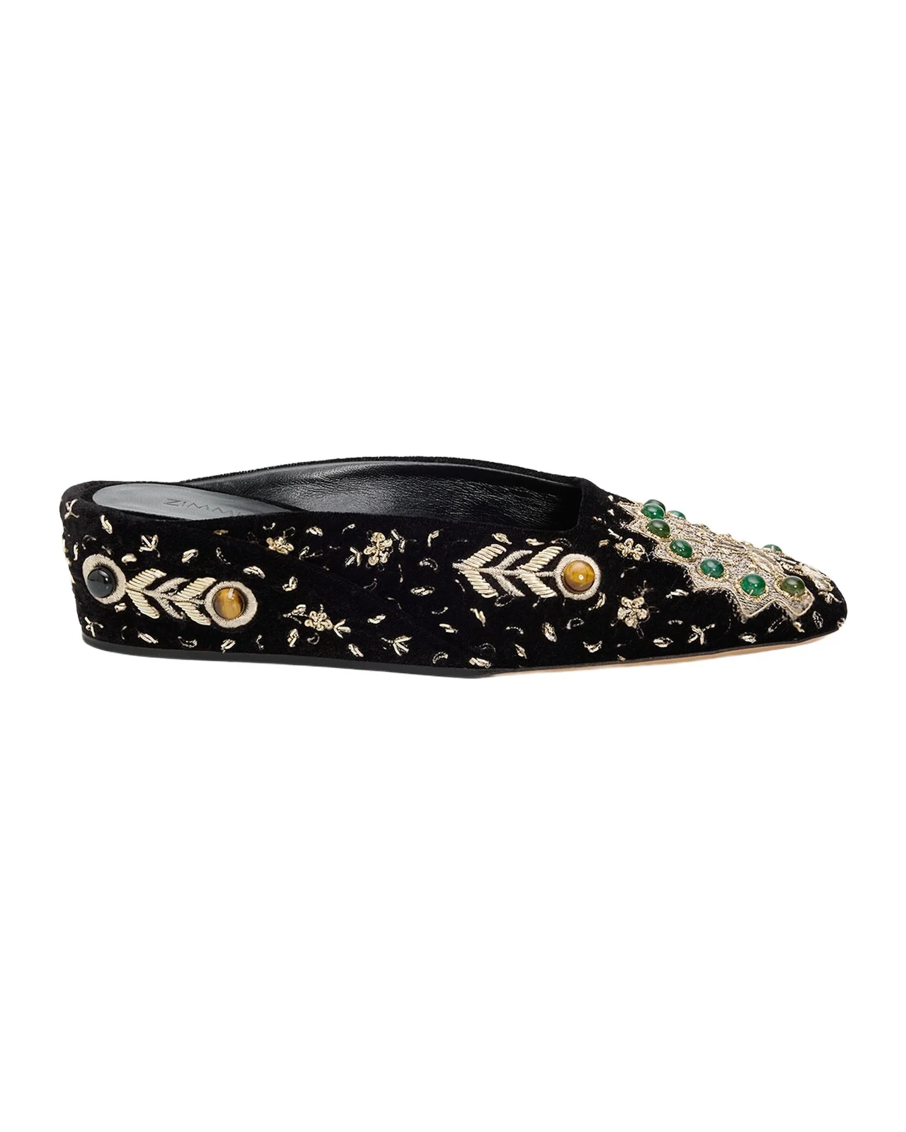 Zimmermann Atelier Embellished Velvet Mules
