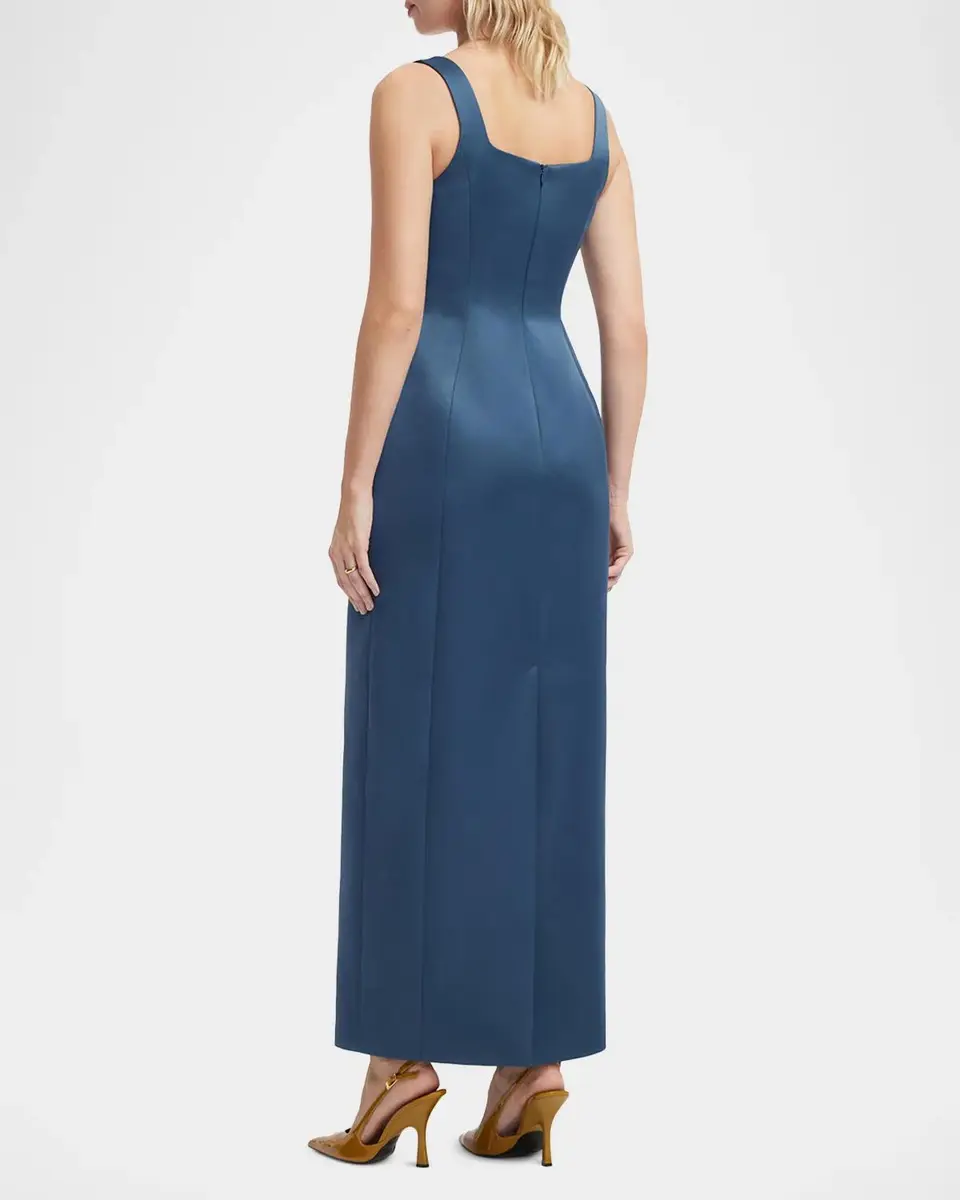 LEO LIN Adelina Floral Applique Column Maxi Dress | Thumbnail 3 LEO LIN Adelina Floral Applique Column Maxi Dress | Thumbnail 3