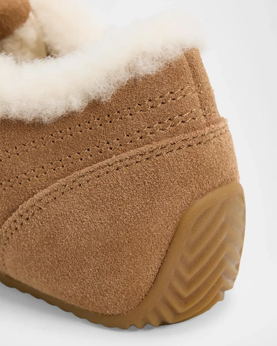 rag & bone Retro Runner Suede Shearling-Lined Low-Top Sneakers | Thumbnail 3