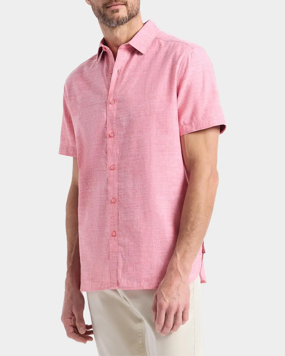 Robert Graham Men's Sutton Solid Linen-Cotton Shirt | Thumbnail 6