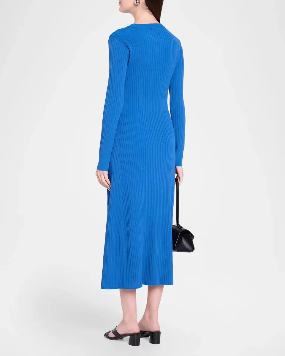 Elie Tahari Tamara Rib-Knit Crewneck Midi Sweaterdress | Thumbnail 3 Elie Tahari Tamara Rib-Knit Crewneck Midi Sweaterdress | Thumbnail 3