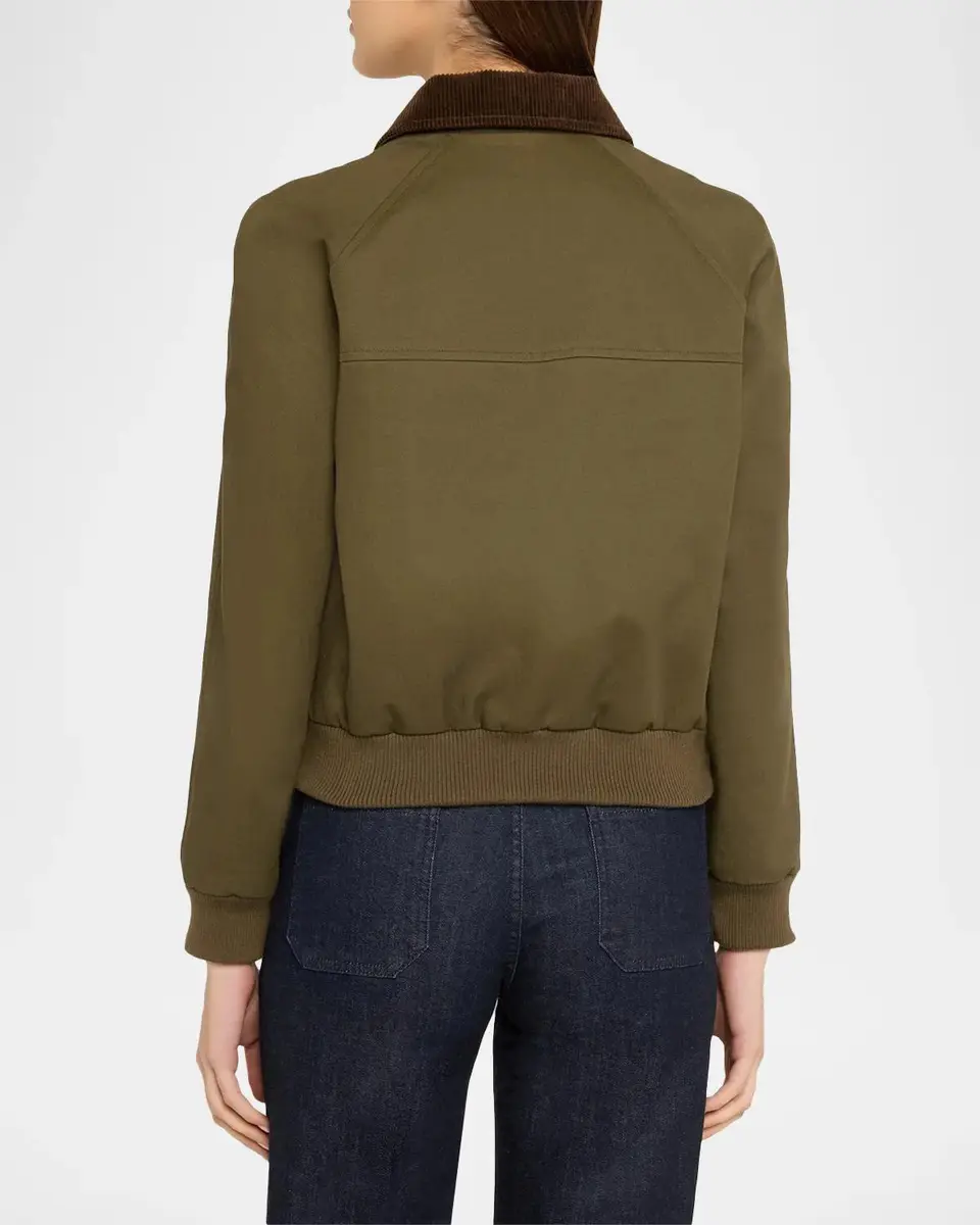 Nili Lotan Victor Contrast Collar Bomber Jacket | Thumbnail 3 Nili Lotan Victor Contrast Collar Bomber Jacket | Thumbnail 3