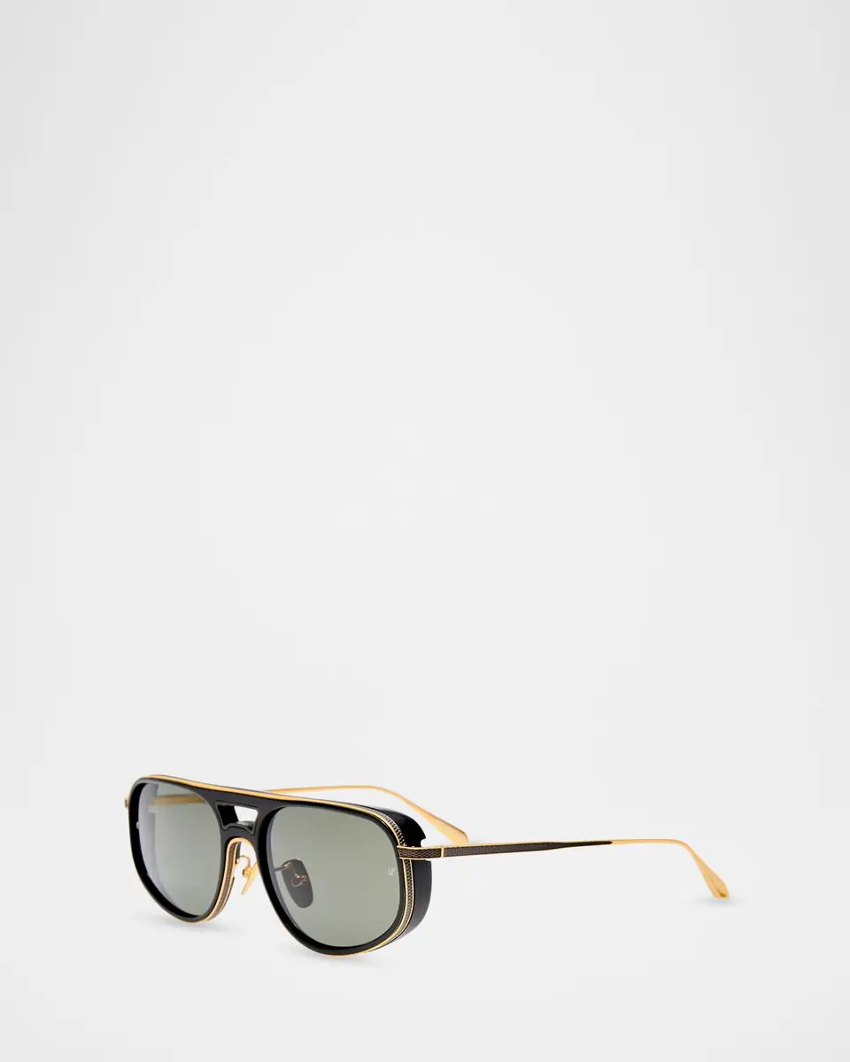 Linda Farrow Calder 54MM Aviator Sunglasses | Thumbnail 3