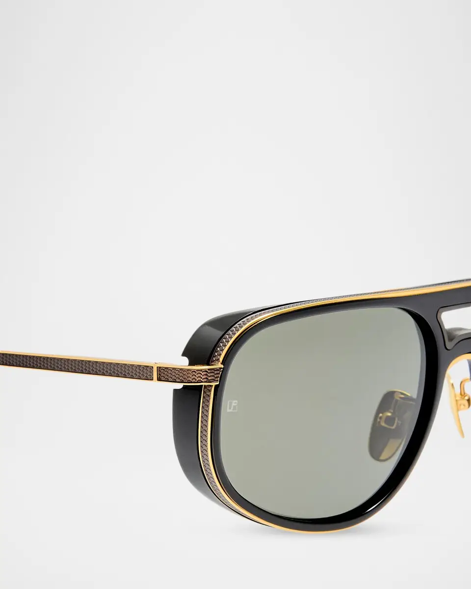 Linda Farrow Calder 54MM Aviator Sunglasses | Thumbnail 4