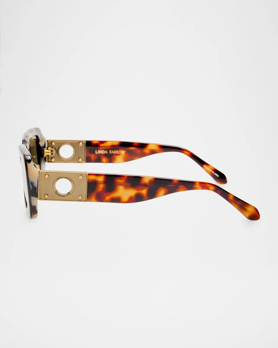 Linda Farrow Belle 54MM Rectangular Sunglasses | Thumbnail 2