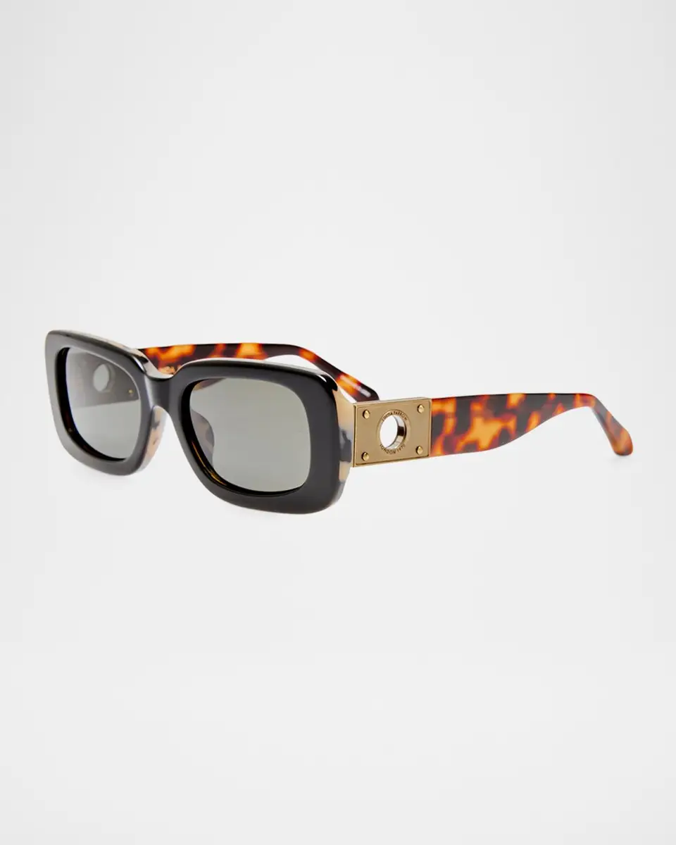 Linda Farrow Belle 54MM Rectangular Sunglasses | Thumbnail 3