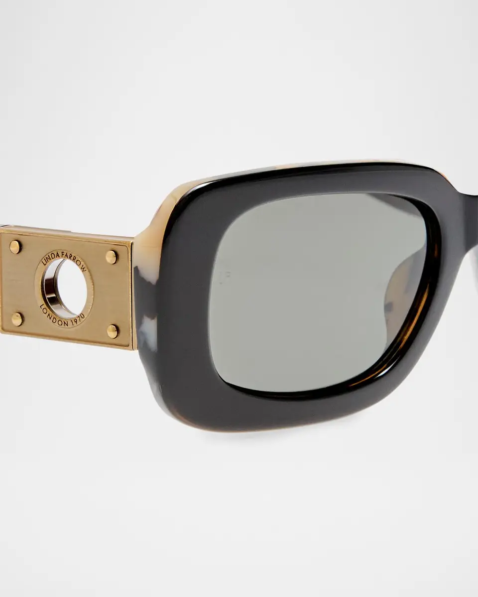 Linda Farrow Belle 54MM Rectangular Sunglasses | Thumbnail 4