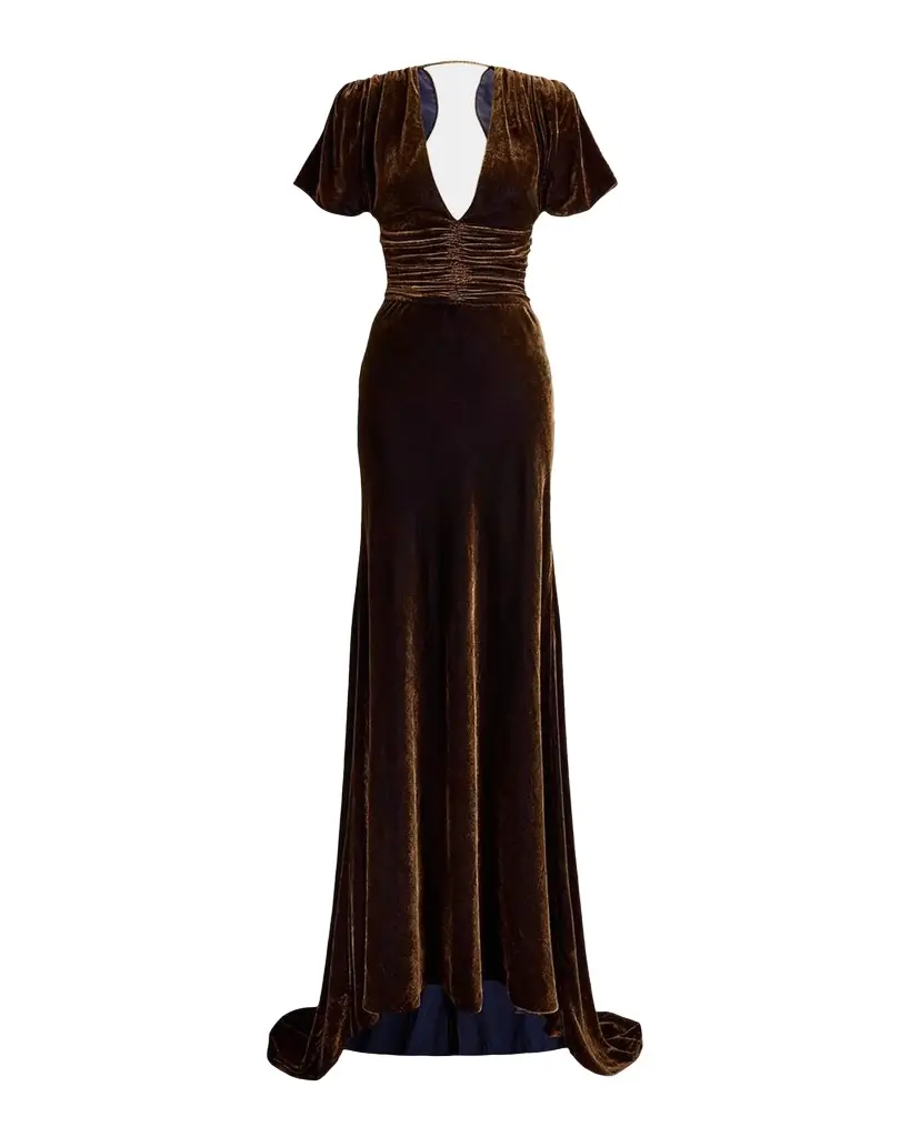 Charisse Changeant Velvet Evening Dress Charisse Changeant Velvet Evening Dress