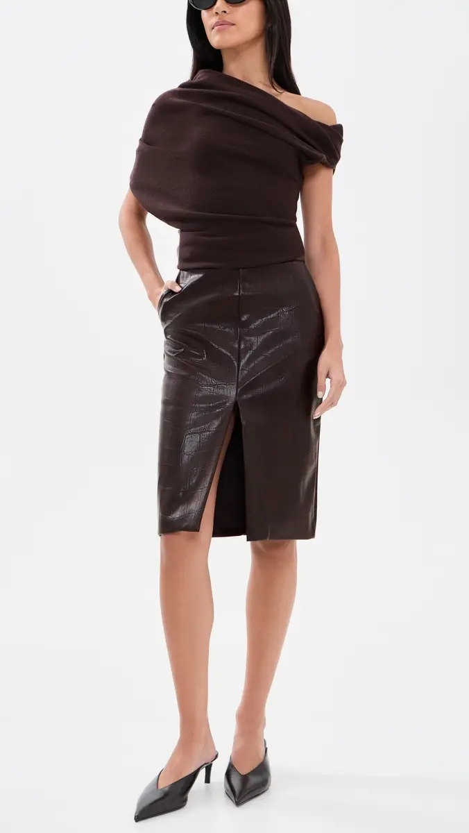 Bardot Rheba Faux Leather Skirt | Thumbnail 5 Bardot Rheba Faux Leather Skirt | Thumbnail 5