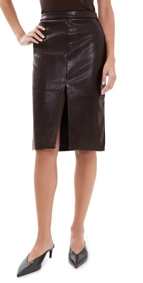 Bardot Rheba Faux Leather Skirt