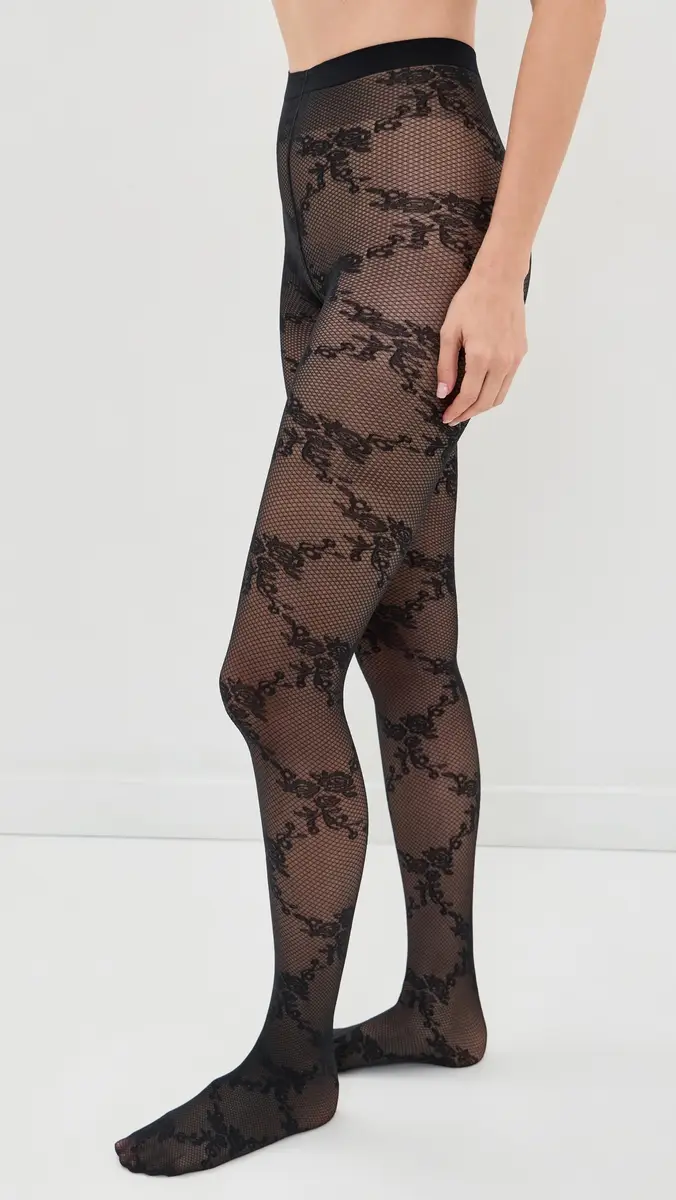 Wolford Floral Lace Tights | Thumbnail 2 Wolford Floral Lace Tights | Thumbnail 2